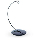 Solid Round Base Black Painted Metal Ornament Display Stand 7.8 Inches