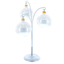 3-Arm Botanical Style Silver Metal Ornament Display Stand 12 Inches (Poland)