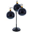 3-Arm Botanical Style Black Painted Metal Ornament Display Stand 12 Inches (Poland)