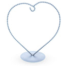 Heart-Shaped Twisted Silver Metal Ornament Display Stand 6.2 Inches (Poland)