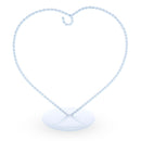 Heart-Shaped Twisted White Painted Metal Ornament Display Stand 6.2 Inches (Poland)