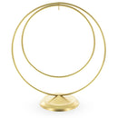 Contemporary Double Circle Gold Metal Ornament Display Stand 8.2 Inches (Poland)