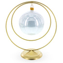 Contemporary Double Circle Gold Metal Ornament Display Stand 8.2 Inches (Poland)