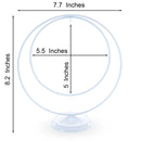 Contemporary Double Circle White Painted Metal Ornament Display Stand 8.2 Inches (Poland)