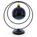 Contemporary Double Circle Black Painted Metal Ornament Display Stand 8.2 Inches (Poland)