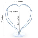 Double Wire Heart Twisted Silver Metal Ornament Display Stand 7.8 Inches (Poland)