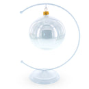 Crescent Moon Twisted White Painted Metal Ornament Display Stand 9 Inches (Poland)
