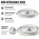 Contemporary Double Circle Silver Metal Ornament Display Stand 8.2 Inches