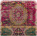 Gretna Magenta Ottoman Pouf