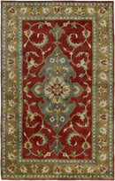 Alicia Traditional Bright Red Area Rug