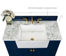 Adeline Bathroom Vanity with Farmhouse Sink and Carrara White Marble Top Cabinet Set Villohome