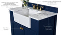 Adeline Bathroom Vanity with Farmhouse Sink and Carrara White Marble Top Cabinet Set Villohome