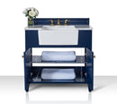 Adeline Bathroom Vanity with Farmhouse Sink and Carrara White Marble Top Cabinet Set Villohome