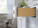 Adeline Bathroom Vanity with Farmhouse Sink and Carrara White Marble Top Cabinet Set Villohome