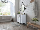 Adeline Bathroom Vanity with Farmhouse Sink and Carrara White Marble Top Cabinet Set Villohome