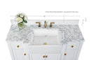 Adeline Bathroom Vanity with Farmhouse Sink and Carrara White Marble Top Cabinet Set Villohome