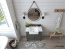 Adeline Bathroom Vanity with Farmhouse Sink and Carrara White Marble Top Cabinet Set Villohome