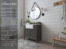 Adeline Bathroom Vanity with Farmhouse Sink and Carrara White Marble Top Cabinet Set Villohome