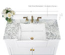 Adeline Bathroom Vanity with Farmhouse Sink and Carrara White Marble Top Cabinet Set Villohome