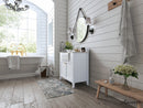 Adeline Bathroom Vanity with Farmhouse Sink and Carrara White Marble Top Cabinet Set Villohome