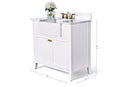Adeline Bathroom Vanity with Farmhouse Sink and Carrara White Marble Top Cabinet Set Villohome