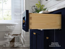 Adeline Bathroom Vanity with Farmhouse Sink and Carrara White Marble Top Cabinet Set Villohome