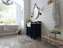 Adeline Bathroom Vanity with Farmhouse Sink and Carrara White Marble Top Cabinet Set Villohome