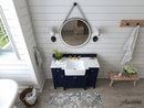 Adeline Bathroom Vanity with Farmhouse Sink and Carrara White Marble Top Cabinet Set Villohome