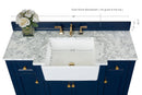 Adeline Bathroom Vanity with Farmhouse Sink and Carrara White Marble Top Cabinet Set Villohome
