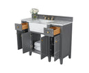 Adeline Bathroom Vanity with Farmhouse Sink and Carrara White Marble Top Cabinet Set Villohome