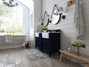 Adeline Bathroom Vanity with Farmhouse Sink and Carrara White Marble Top Cabinet Set Villohome