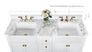 Adeline Bathroom Vanity with Farmhouse Sink and Carrara White Marble Top Cabinet Set Villohome