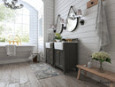 Adeline Bathroom Vanity with Farmhouse Sink and Carrara White Marble Top Cabinet Set Villohome