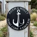 Custom Metal Wall Art - Personalized Anchor Plaque