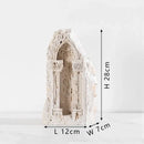 Ancient greek roman temple stone bookends living room decor