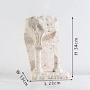 Ancient greek roman temple stone bookends living room decor