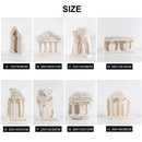 Ancient greek roman temple stone bookends living room decor