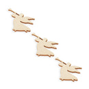 3 Angels Unfinished Wooden Shapes Craft Cutouts DIY Unpainted 3D Plaques 4 Inches