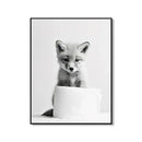 Animal Bathroom Canvas Posters