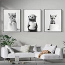 Animal Bathroom Canvas Posters