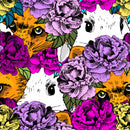 Animals in Flowers Wallpaper