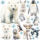 Cute Arctic Friends Decals - Fabric Nursery Wall Art Decals