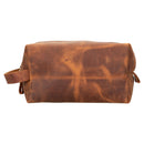 Oswego Men's Leather Dopp Kit & Small Travel Handbag