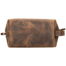 Oswego Men's Leather Dopp Kit & Small Travel Handbag