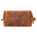 Oswego Men's Leather Dopp Kit & Small Travel Handbag