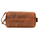 Oswego Men's Leather Dopp Kit & Small Travel Handbag