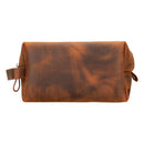 Oswego Men's Leather Dopp Kit & Small Travel Handbag