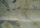 Antique 10x14 Hand Knotted Beige and Ivory Traditional Vintage Persian Style Wool Rug | TRDCP8241014