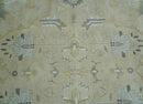 Antique 10x14 Hand Knotted Beige and Ivory Traditional Vintage Persian Style Wool Rug | TRDCP8241014