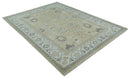 Antique 10x14 Hand Knotted Beige and Ivory Traditional Vintage Persian Style Wool Rug | TRDCP8241014